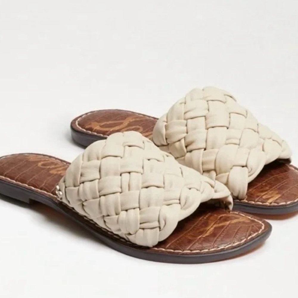 Sam Edelman  casual braiding cream Woven Slide Sandals size 7.4 - Picture 16 of 16